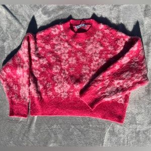 pink zara sweater size medium